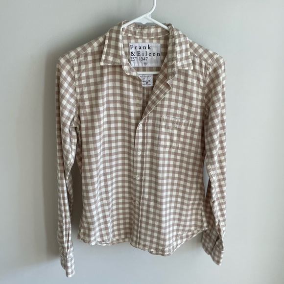 Frank & Eileen Button Down "the Barry" - Camel Check/Plaid - Extra Small XS - Picture 8 of 16